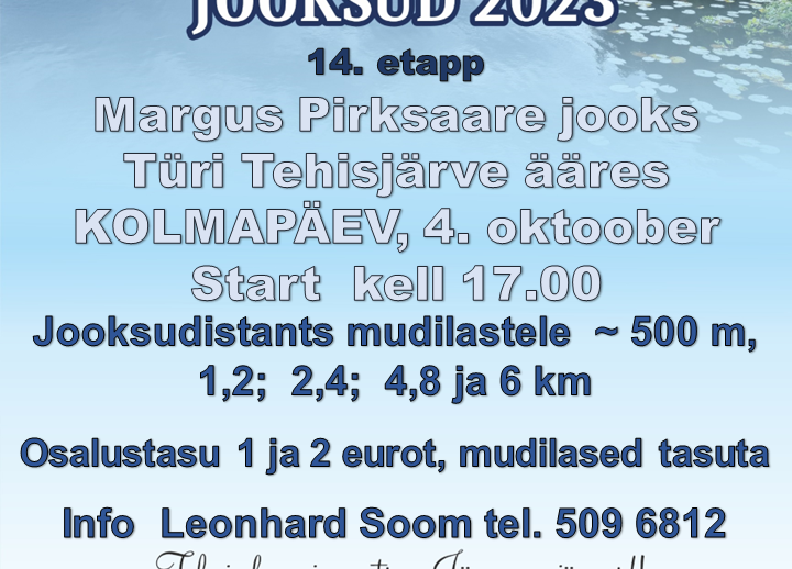 Margus Pirksaare jooks Türi tehisjärve ääres - Türi tehisjärve rand