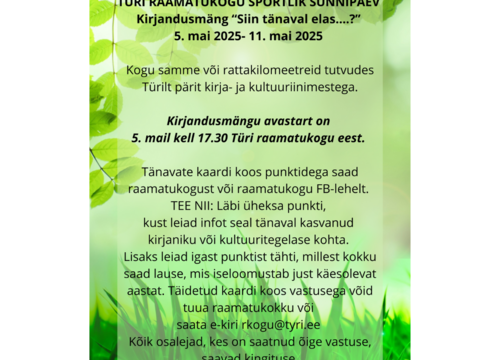 Türi Raamatukogu sportlik sünnipäev - Türi raamatukogu