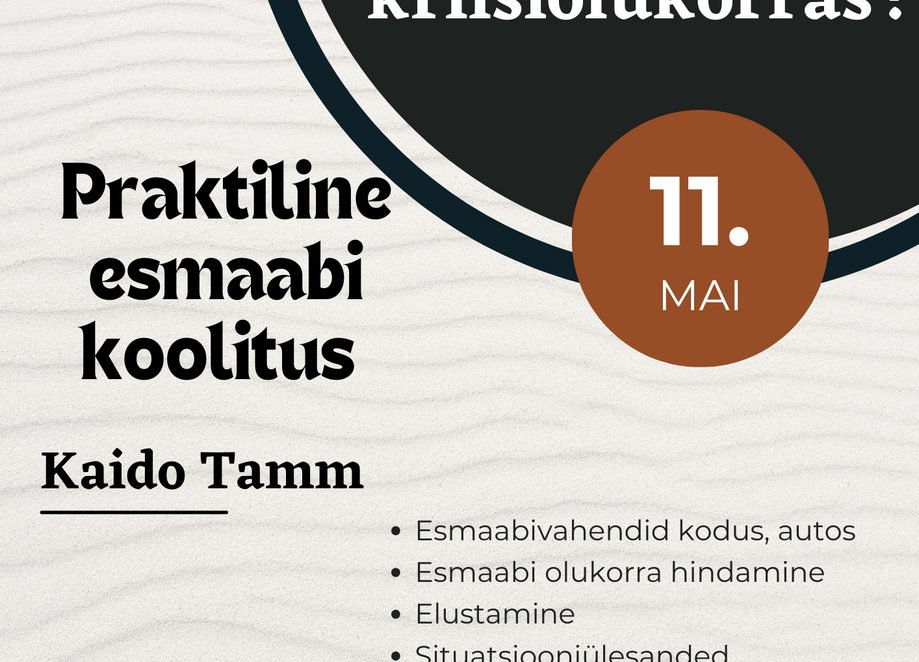 Esmaabi koolitus - Nooruse Maja