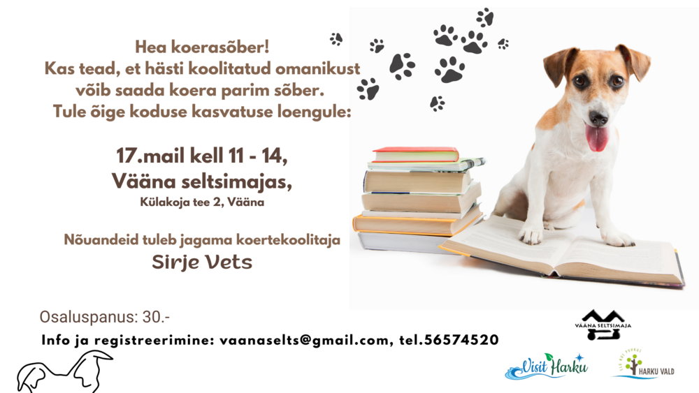 Sirje Vetsi koolitus koeraomanikele - Vääna seltsimaja