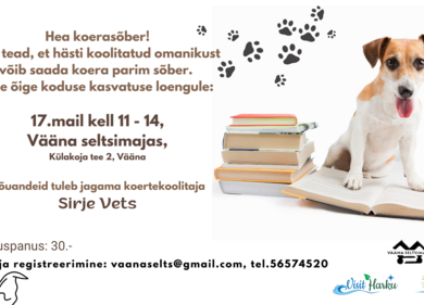 Sirje Vetsi koolitus koeraomanikele - Vääna seltsimaja