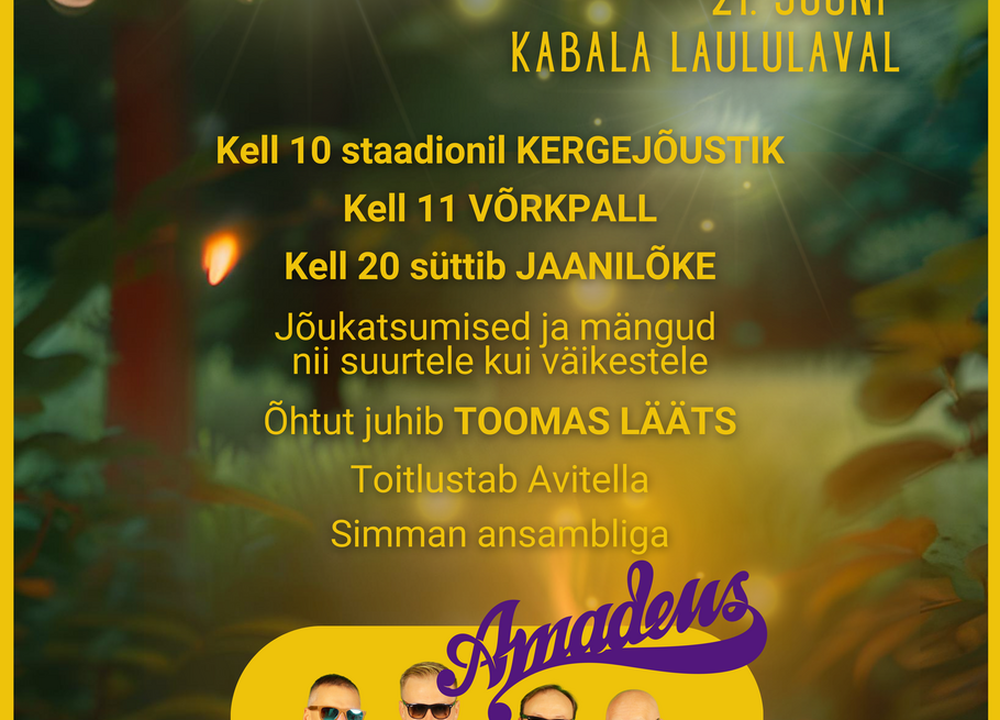 Kabala küla ja naabrite päev 2025 ansambliga AMADEUS Kabala lauluväljakul - Kabala laululava