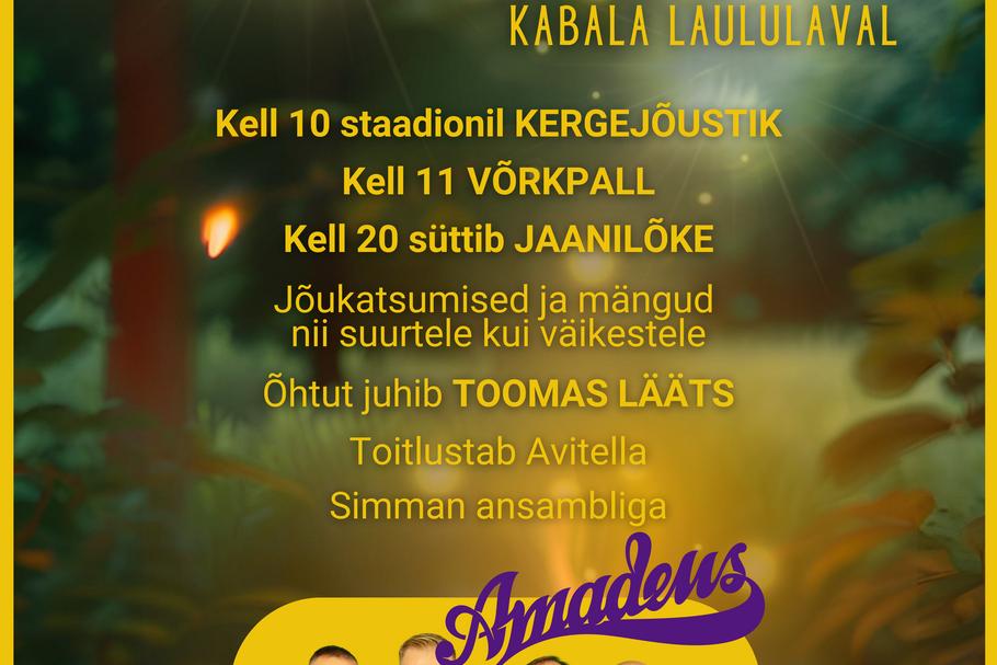Kabala küla ja naabrite päev 2025 ansambliga AMADEUS Kabala lauluväljakul - Kabala laululava