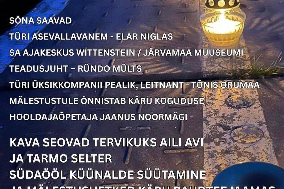 27. MÄLESTUSTULEDE TEE Kärus - Käru Rahvamaja