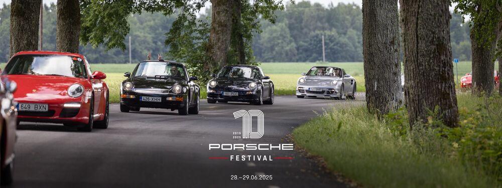 Porsche Klassikute Tähesõit 2025 Türi Kultuurikeskuse parklas - Türi kultuurikeskuse parkla