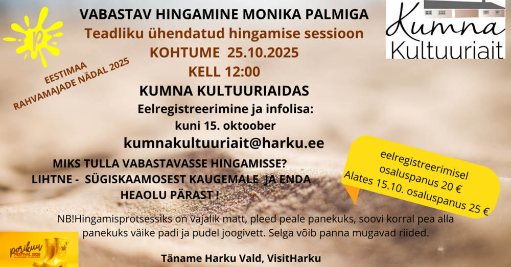 Vabastav Hingamine, hetk endale! - Kumna küla, Kivikirsi tee 1, Harku vald, 76614 Harjumaa