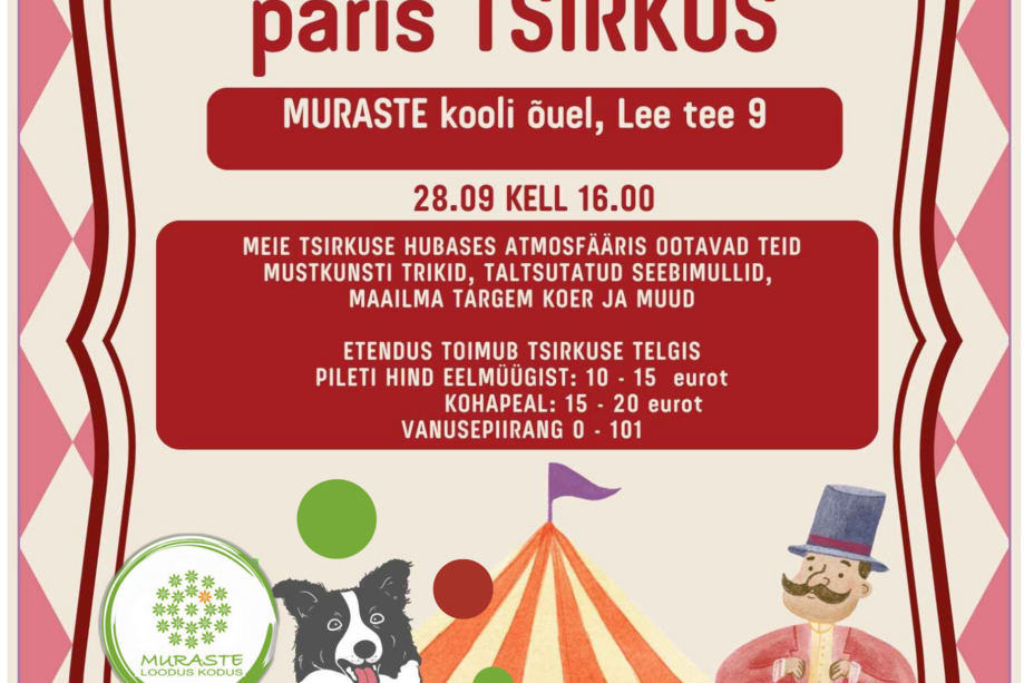 TSIRKUSE TELK Murastes - Muraste koolimaja (aatrium) Lee tee 9, Muraste