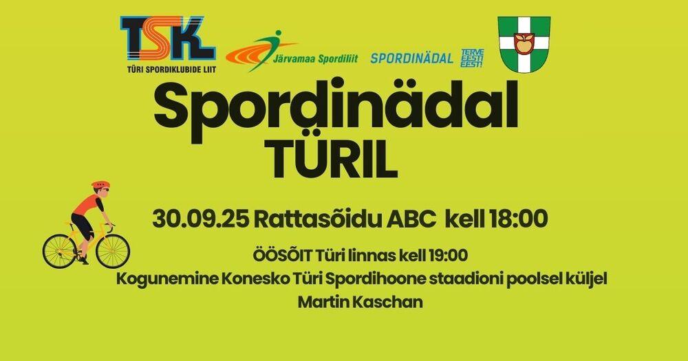 Spordinädala avatud treening: RATTSÕIDU ABC + ÖÖSÕIT - Konesko Türi Spordihoone