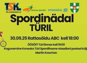 Spordinädala avatud treening: RATTSÕIDU ABC + ÖÖSÕIT - Konesko Türi Spordihoone