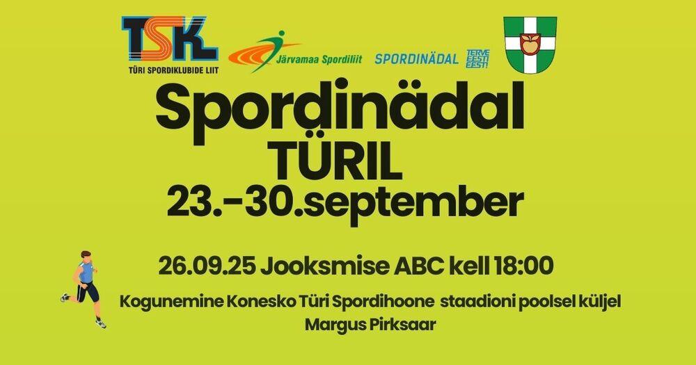Spordinädala avatud treening: JOOKSMISE ABC - Konesko Türi Spordihoone