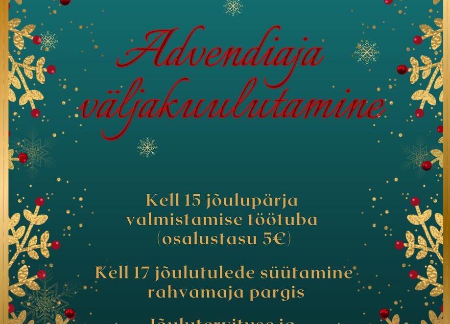 Advendiaja pidulik väljakuulutamine Kabalas - Kabala Rahvamaja