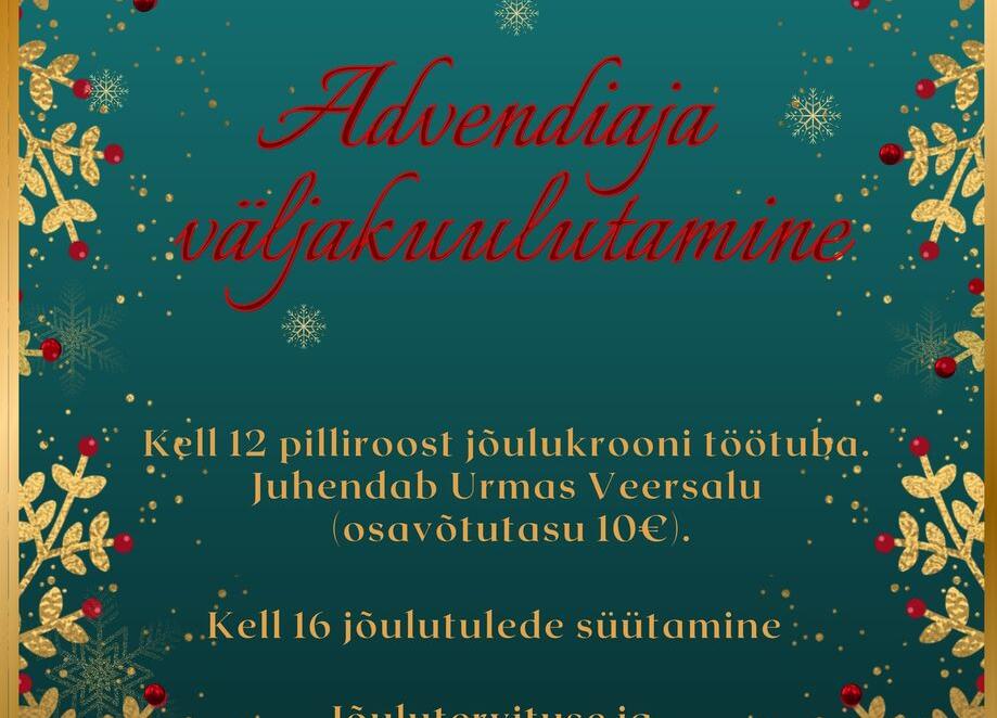 Advendiaja alguse tähistamine Oisus - Oisu rahvamaja