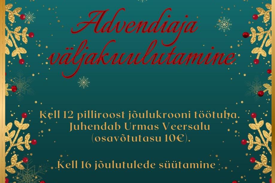 Advendiaja alguse tähistamine Oisus - Oisu rahvamaja