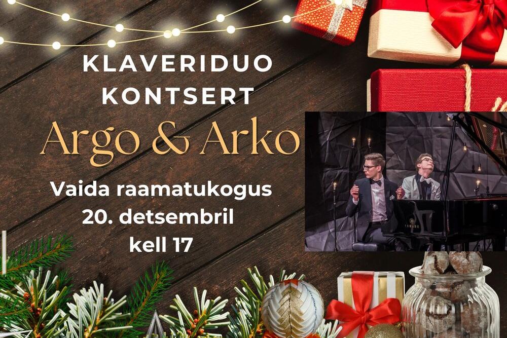 Klaveriduo Argo & Arko kontsert - Vaida Raamatukogu