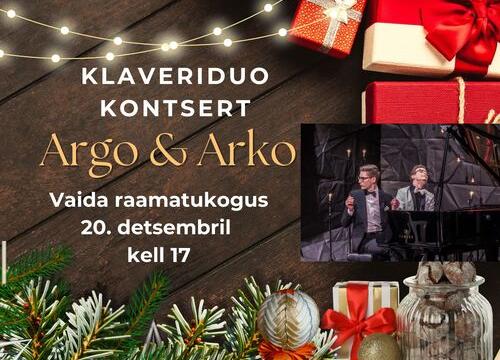 Klaveriduo Argo & Arko kontsert - Vaida Raamatukogu Klaveriduo Argo & Arko kontsert - Vaida Raamatukogu