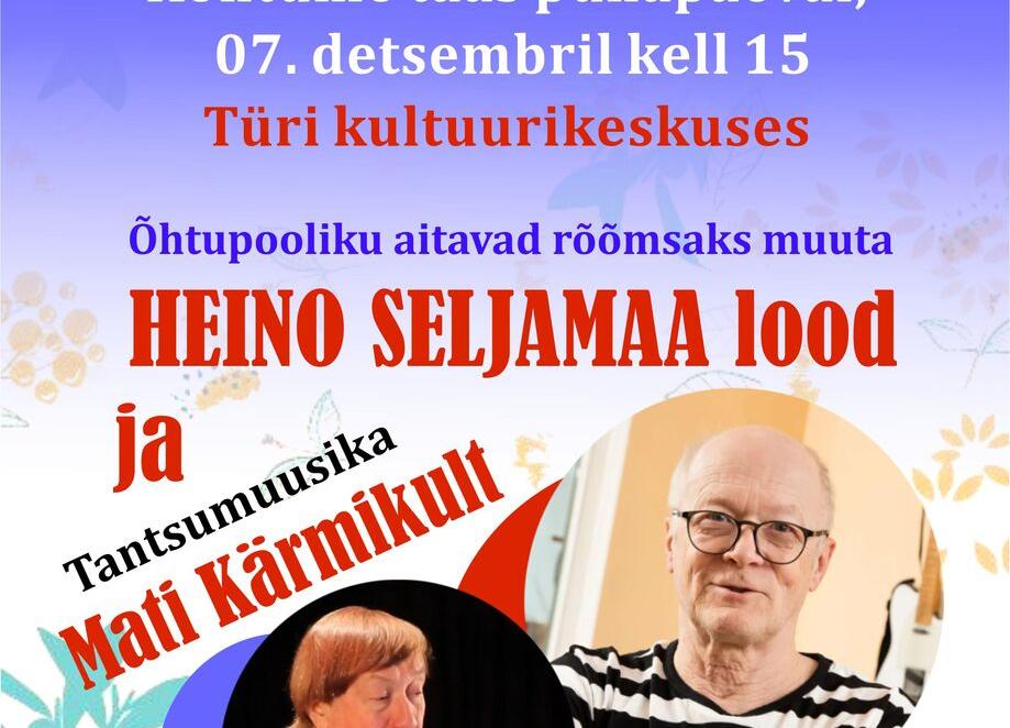Klubi "Ehavalgus" ootab mõnusale koosviibimisele Türi kultuurikeskusesse! - Türi Kultuurikeskus Klubi "Ehavalgus" ootab mõnusale koosviibimisele Türi kultuurikeskusesse! - Türi Kultuurikeskus