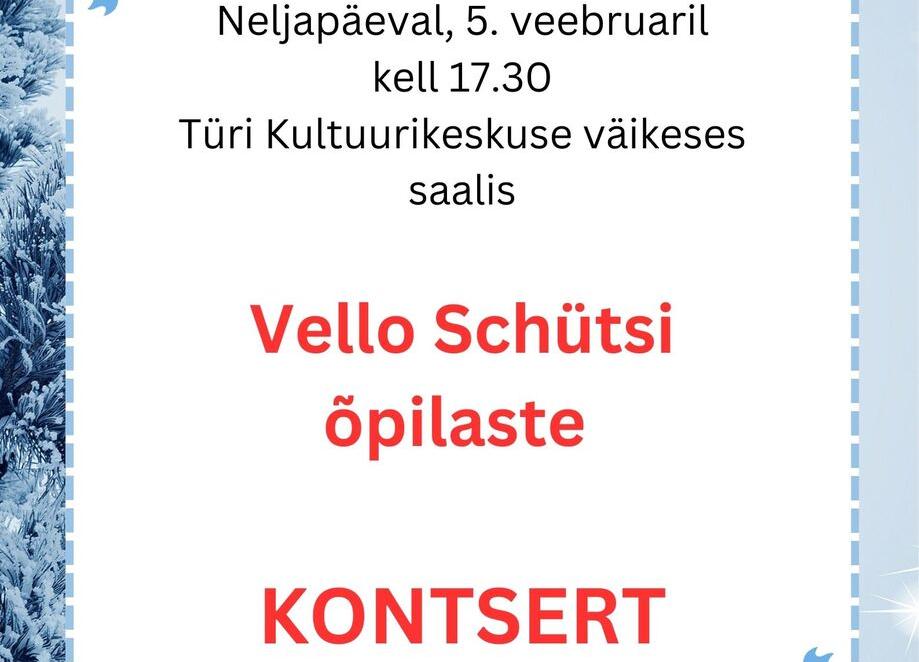 Vello Schütsi õpilaste kontsert - Türi Muusikakool
