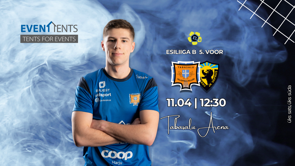 Eventtents esitleb: JK Tabasalu vs Pärnu JK Vaprus U21 - Tabasalu Arena