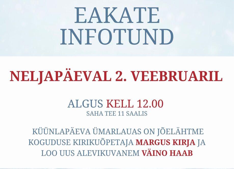 EAKATE INFOTUND: ümarlauas Margus Kirja ja Väino Haab - Loo Kultuurikeskus