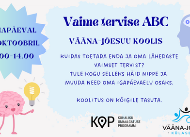 Praktiline töötuba "Vaimse tervise ABC" - Hiie tee 21