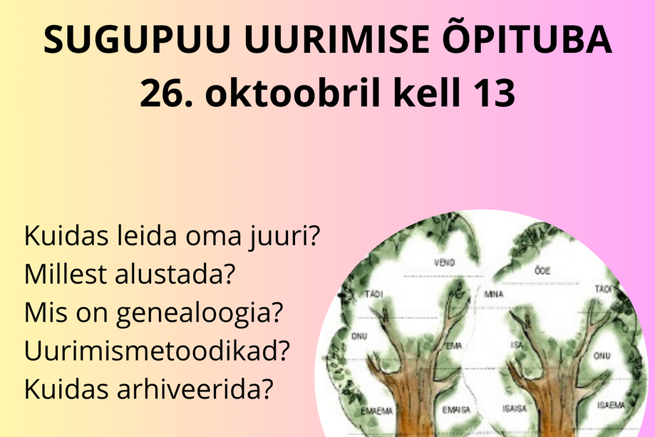 Sugupuu uurimise õpituba - Kostivere Kultuurimõis