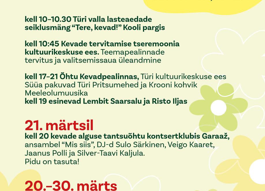 KEVADPEALINNA 26. hooaja avapauk Türil! - Türi Kultuurikeskus