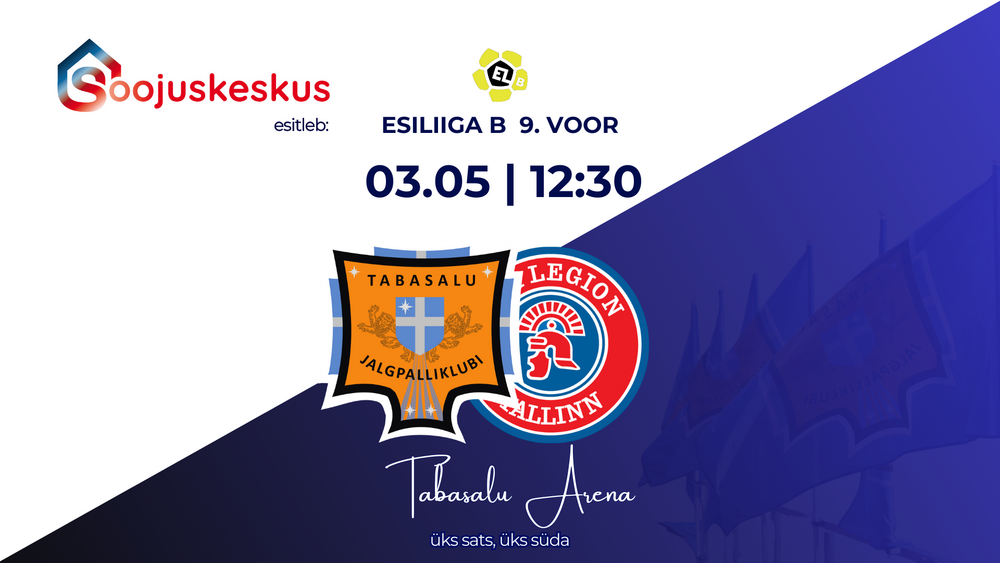 Soojuskeskus esitleb: JK Tabasalu vs Tallinna JK Legion - Tabasalu Arena