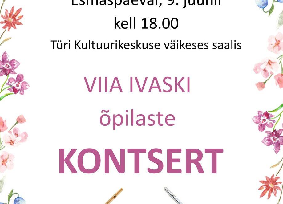 Viia Ivaski õpilaste kontsert - Türi Kultuurikeskus väike saal