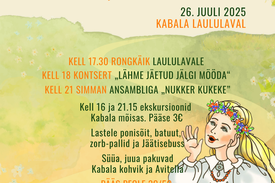 Kabala 59. LAULU- ja TANTSUPIDU "Lähme jäetud jälgi mööda" Kabala laululaval - Kabala laululava
