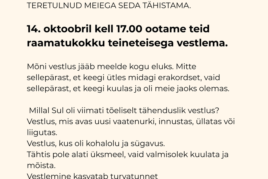 HOOLIV KOGUKOND = TERVEM ÜHISKOND - Türi raamatukogu