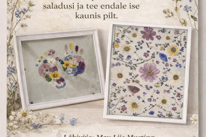 Pressitud lillede töötuba - Rae Kultuurikeskus