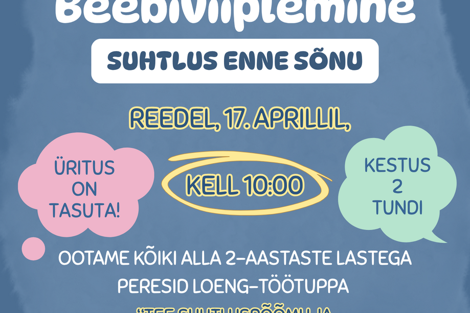 Loeng-töötuba 0-2 aastaste lastega peredele: "Tee suhtlusrõõmu ja teineteisemõistmiseni" - Peetri raamatukogu