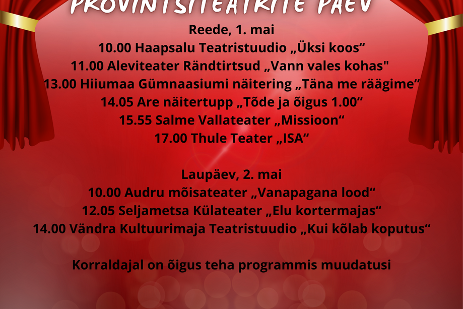 Provintsiteatrite Päev - Nooruse Maja